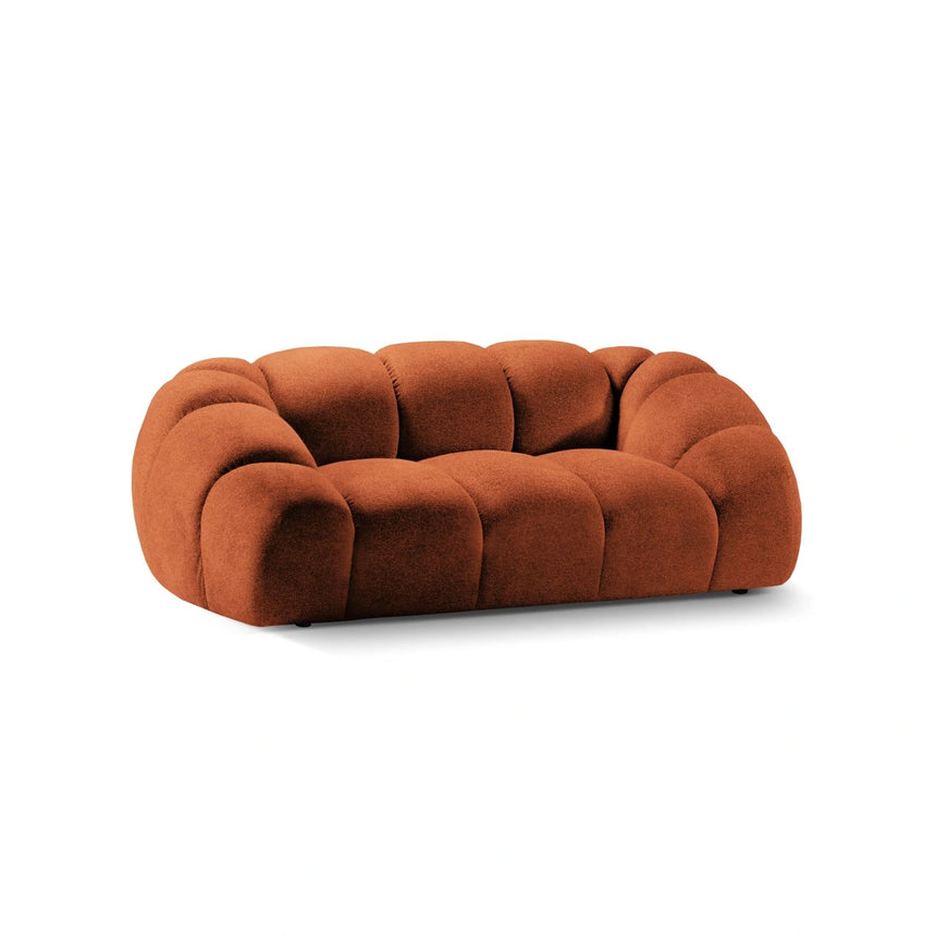 Diana 2-Sitzer Sofa aus Strukturierter Stoff in Terrakotta (Bubble 10), 214x114 cm von Micadoni – Bild 4