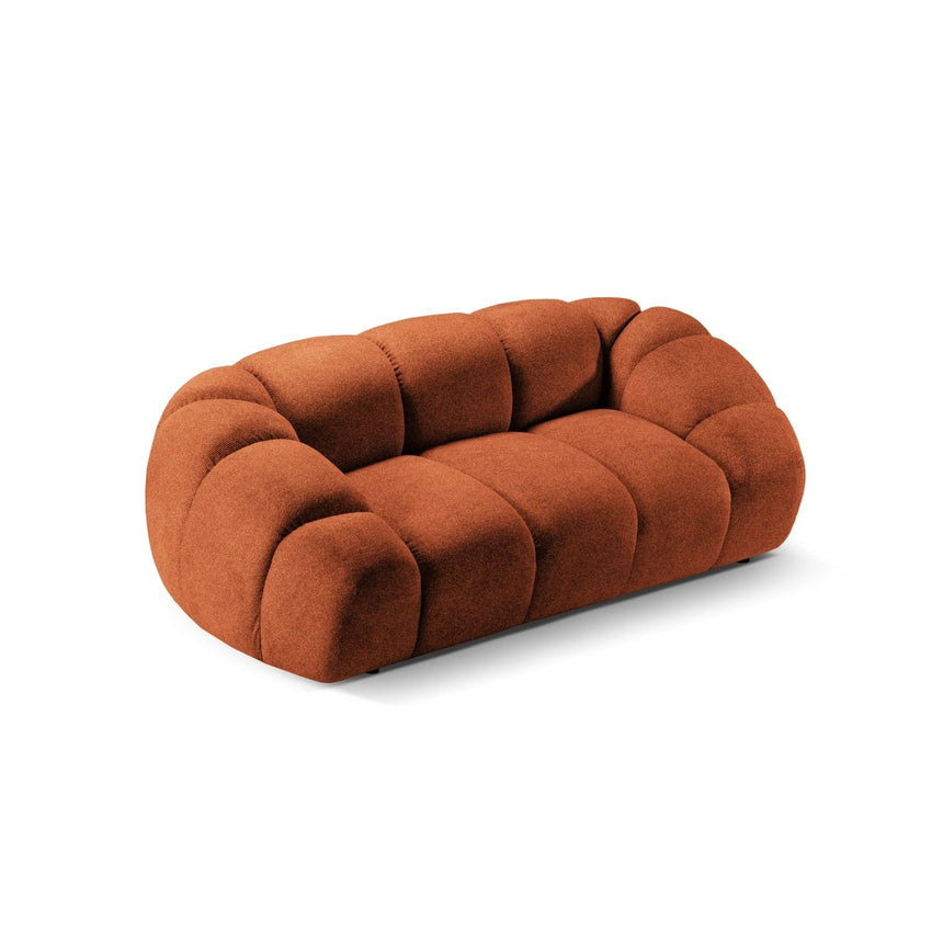 Diana 2-Sitzer Sofa aus Strukturierter Stoff in Terrakotta (Bubble 10), 214x114 cm von Micadoni – Bild 5
