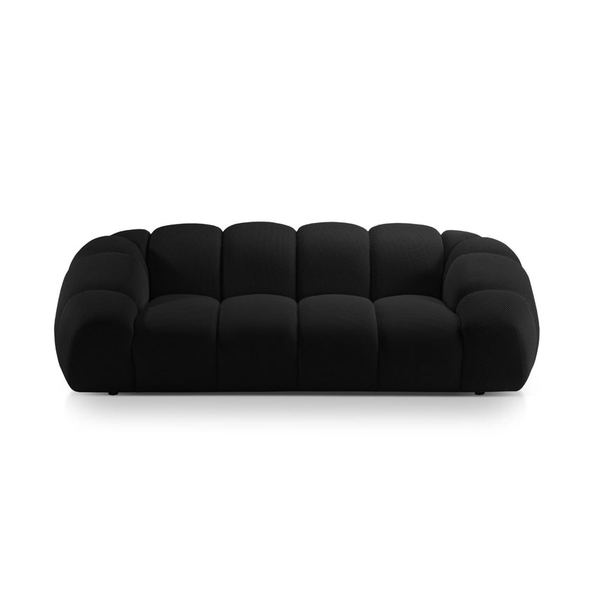 Diana 3-Sitzer Sofa aus 3D in Schwarz (Sonic 19), 234x114 cm von Micadoni – Bild 1