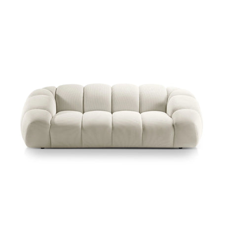 Diana 3-Sitzer Sofa aus Samt, 3D-Stoff oder Strukturstoff, 234x114 cm von Micadoni – Bild 1
