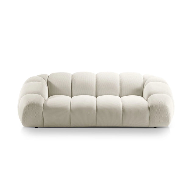 Diana 3-Sitzer Sofa aus Samt, 3D-Stoff oder Strukturstoff, 234x114 cm von Micadoni – Bild 1