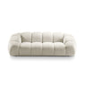 Diana 3-Sitzer Sofa aus Samt, 3D-Stoff oder Strukturstoff, 234x114 cm von Micadoni – Bild 1