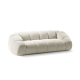 Diana 3-Sitzer Sofa aus Samt, 3D-Stoff oder Strukturstoff, 234x114 cm von Micadoni – Bild 4