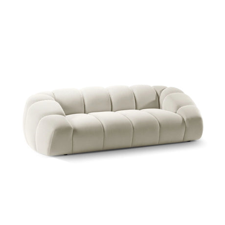 Diana 3-Sitzer Sofa aus Samt, 3D-Stoff oder Strukturstoff, 234x114 cm von Micadoni – Bild 4