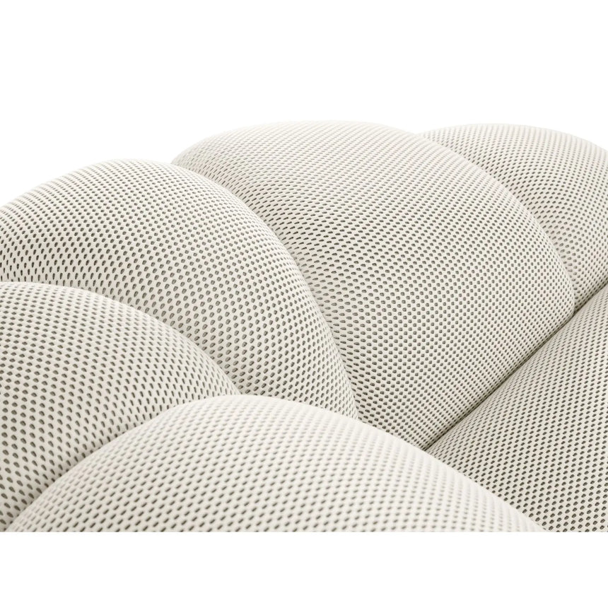 Diana 3-Sitzer Sofa aus Samt, 3D-Stoff oder Strukturstoff, 234x114 cm von Micadoni – Bild 7