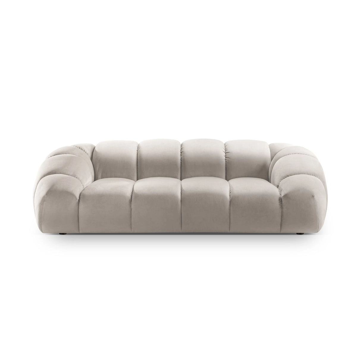 Diana 3-Sitzer Sofa aus Samt in Beige (Salvador 1), 234x114 cm von Micadoni – Bild 1