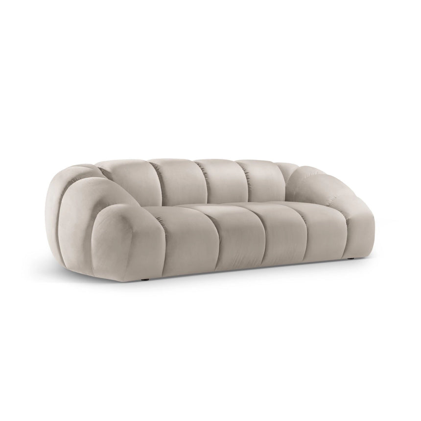 Diana 3-Sitzer Sofa aus Samt in Beige (Salvador 1), 234x114 cm von Micadoni – Bild 3