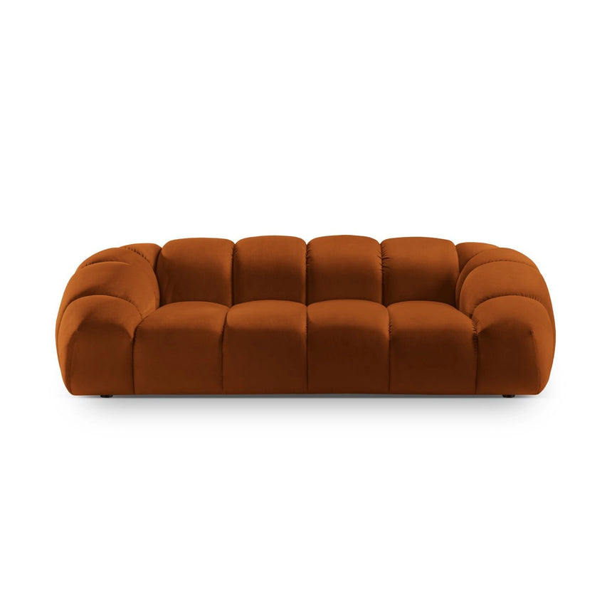 Diana 3-Sitzer Sofa aus Samt in Terrakotta (Salvador 14), 234x114 cm von Micadoni – Bild 1