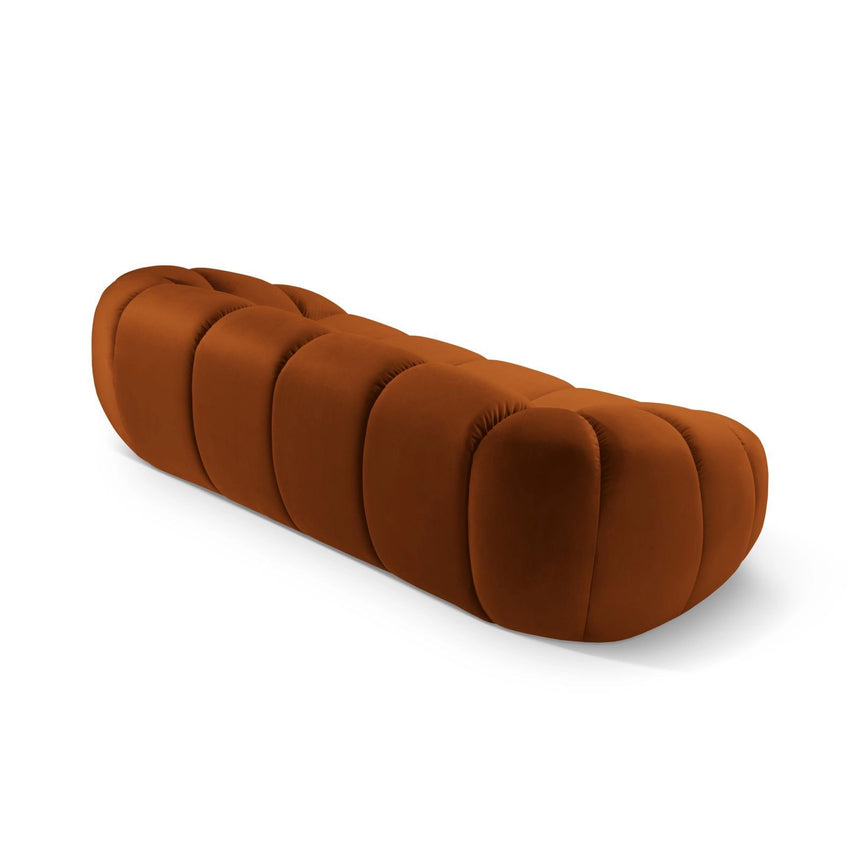 Diana 3-Sitzer Sofa aus Samt in Terrakotta (Salvador 14), 234x114 cm von Micadoni – Bild 4