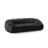 Diana 3-Sitzer Sofa aus Strukturierter Stoff in Anthrazit (Bubble 17), 234x114 cm von Micadoni – Bild 5