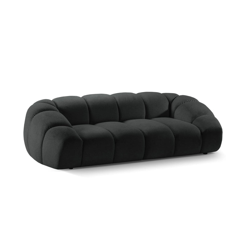 Diana 3-Sitzer Sofa aus Strukturierter Stoff in Anthrazit (Bubble 17), 234x114 cm von Micadoni – Bild 5