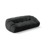 Diana 3-Sitzer Sofa aus Strukturierter Stoff in Anthrazit (Bubble 17), 234x114 cm von Micadoni – Bild 6