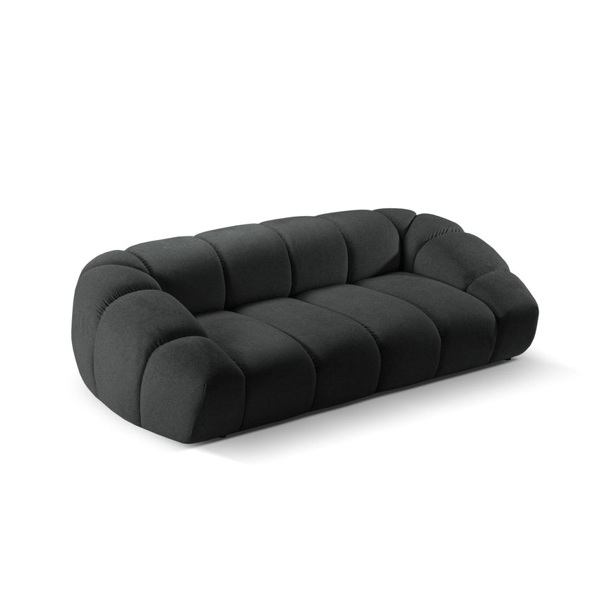 Diana 3-Sitzer Sofa aus Strukturierter Stoff in Anthrazit (Bubble 17), 234x114 cm von Micadoni – Bild 6