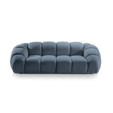 Diana 3-Sitzer Sofa aus Strukturierter Stoff in Blau Jeans (Bubble 15), 234x114 cm von Micadoni – Bild 1