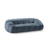 Diana 3-Sitzer Sofa aus Strukturierter Stoff in Blau Jeans (Bubble 15), 234x114 cm von Micadoni – Bild 5