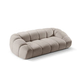 Diana 3-Sitzer Sofa aus Strukturierter Stoff in Dunkelbeige (Bubble 3), 234x114 cm von Micadoni – Bild 6
