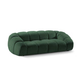 Diana 3-Sitzer Sofa aus Strukturierter Stoff in Grün (Bubble 12), 234x114 cm von Micadoni – Bild 5
