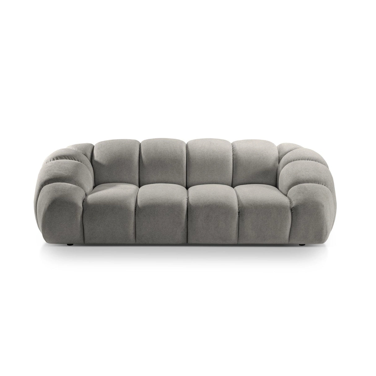 Diana 3-Sitzer Sofa aus Strukturierter Stoff in Hellgrau (Bubble 7), 234x114 cm von Micadoni – Bild 1