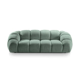 Diana 3-Sitzer Sofa aus Strukturierter Stoff in Minze (Bubble 13), 234x114 cm von Micadoni – Bild 1
