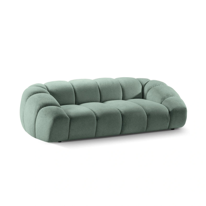 Diana 3-Sitzer Sofa aus Strukturierter Stoff in Minze (Bubble 13), 234x114 cm von Micadoni – Bild 5