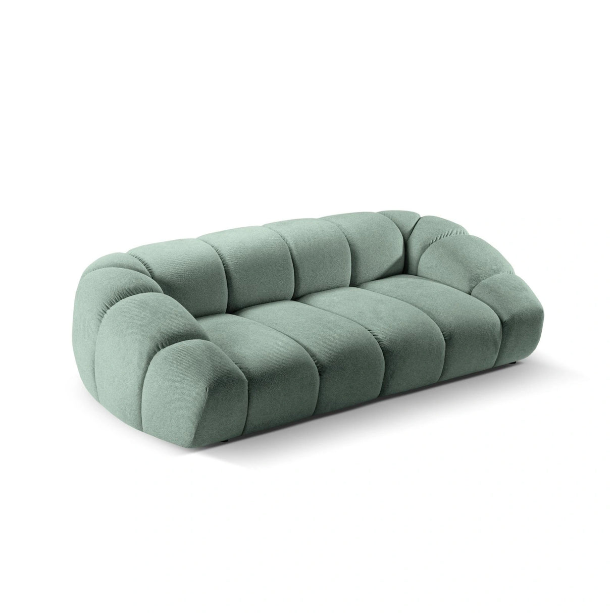 Diana 3-Sitzer Sofa aus Strukturierter Stoff in Minze (Bubble 13), 234x114 cm von Micadoni – Bild 6