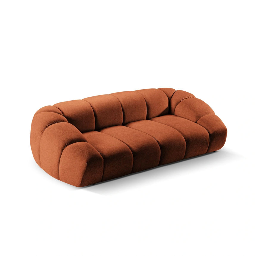 Diana 3-Sitzer Sofa aus Strukturierter Stoff in Terrakotta (Bubble 10), 234x114 cm von Micadoni – Bild 5
