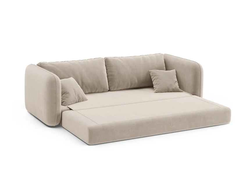Dormi 3-Sitzer Sofa mit Schlaffunktion, aus Samt in Beige (Salvador 1), 225x94 cm von Micadoni – Bild 6