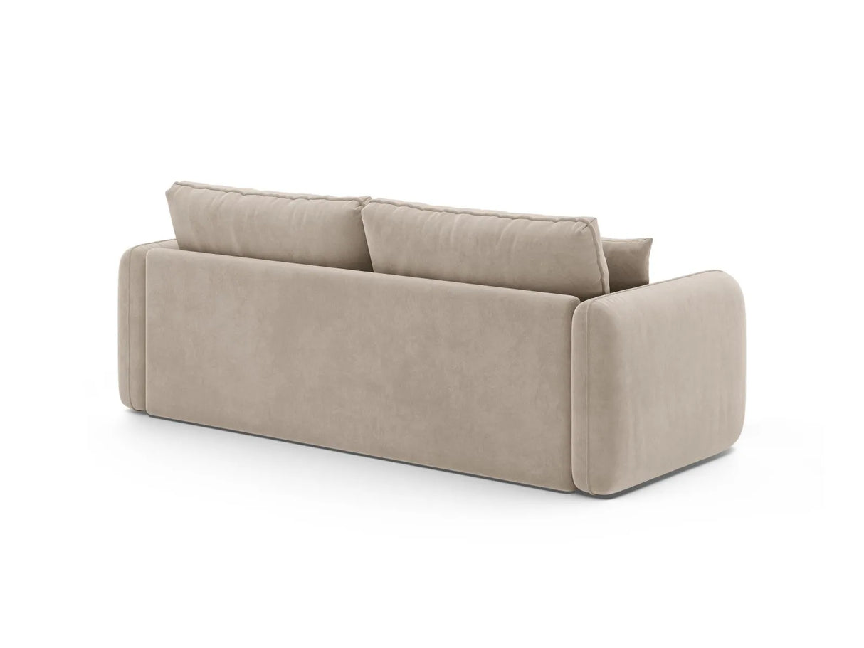 Dormi 3-Sitzer Sofa mit Schlaffunktion, aus Samt in Beige (Salvador 1), 225x94 cm von Micadoni – Bild 8