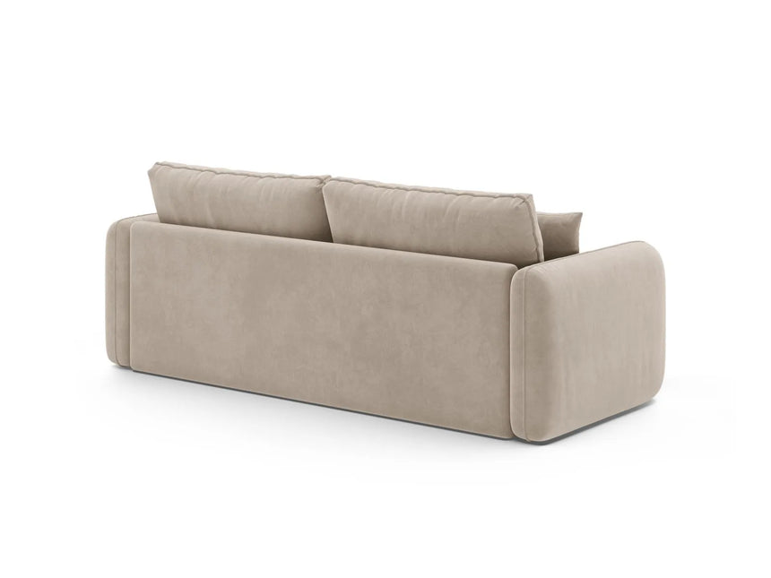 Dormi 3-Sitzer Sofa mit Schlaffunktion, aus Samt in Beige (Salvador 1), 225x94 cm von Micadoni – Bild 8