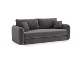 Dormi 3-Sitzer Sofa mit Schlaffunktion, aus Samt in Dunkelgrau (Salvador 18), 225x94 cm von Micadoni – Bild 5