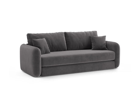 Dormi 3-Sitzer Sofa mit Schlaffunktion, aus Samt in Dunkelgrau (Salvador 18), 225x94 cm von Micadoni – Bild 5