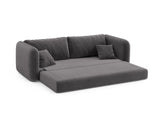 Dormi 3-Sitzer Sofa mit Schlaffunktion, aus Samt in Dunkelgrau (Salvador 18), 225x94 cm von Micadoni – Bild 6