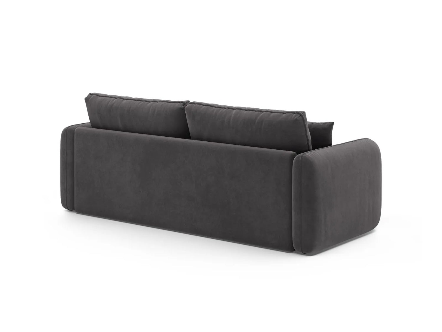 Dormi 3-Sitzer Sofa mit Schlaffunktion, aus Samt in Dunkelgrau (Salvador 18), 225x94 cm von Micadoni – Bild 8