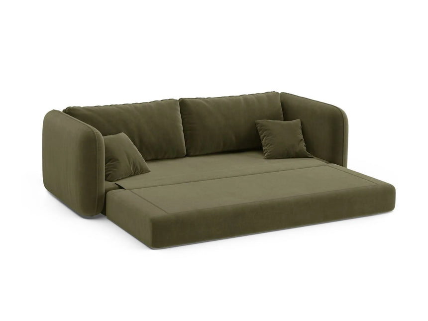 Dormi 3-Sitzer Sofa mit Schlaffunktion, aus Samt in Grün (Salvador 8), 225x94 cm von Micadoni – Bild 6