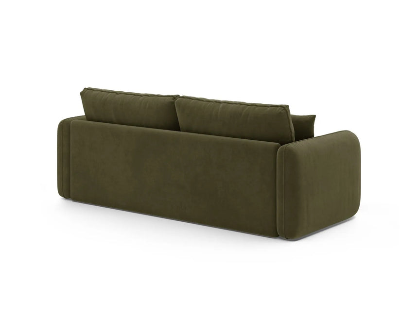 Dormi 3-Sitzer Sofa mit Schlaffunktion, aus Samt in Grün (Salvador 8), 225x94 cm von Micadoni – Bild 8
