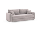 Dormi 3-Sitzer Sofa mit Schlaffunktion, aus Samt in Hellgrau (Salvador 16), 225x94 cm von Micadoni – Bild 5