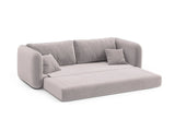 Dormi 3-Sitzer Sofa mit Schlaffunktion, aus Samt in Hellgrau (Salvador 16), 225x94 cm von Micadoni – Bild 6