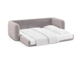 Dormi 3-Sitzer Sofa mit Schlaffunktion, aus Samt in Hellgrau (Salvador 16), 225x94 cm von Micadoni – Bild 7