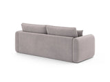 Dormi 3-Sitzer Sofa mit Schlaffunktion, aus Samt in Hellgrau (Salvador 16), 225x94 cm von Micadoni – Bild 8