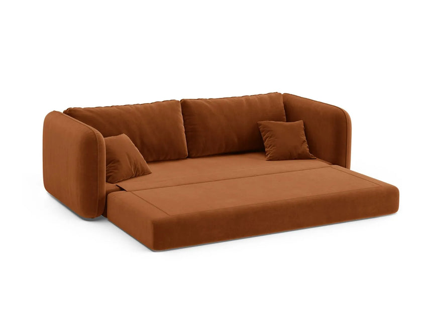 Dormi 3-Sitzer Sofa mit Schlaffunktion, aus Samt in Terrakotta (Salvador 14), 225x94 cm von Micadoni – Bild 6