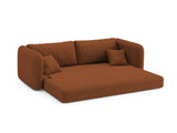 Dormi 3-Sitzer Sofa mit Schlaffunktion, aus Strukturierter Stoff in Brick (Moly 54), 225x94 cm von Micadoni – Bild 6