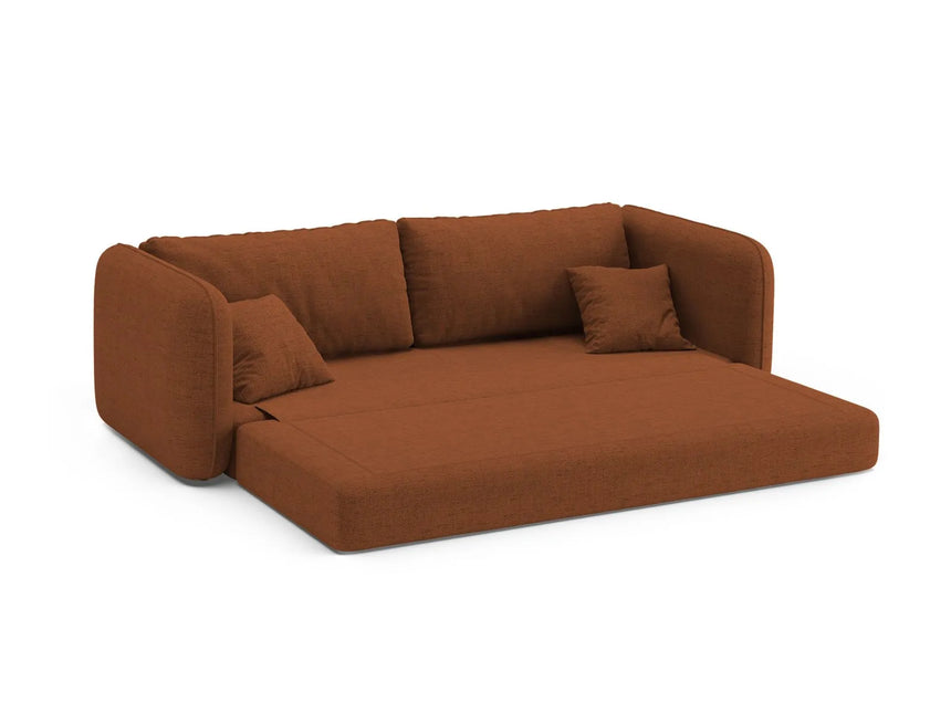Dormi 3-Sitzer Sofa mit Schlaffunktion, aus Strukturierter Stoff in Brick (Moly 54), 225x94 cm von Micadoni – Bild 6