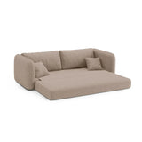 Dormi 3-Sitzer Sofa mit Schlaffunktion, aus Samt oder Strukturstoff, 225x94 cm - ZEN ZONE Furniture