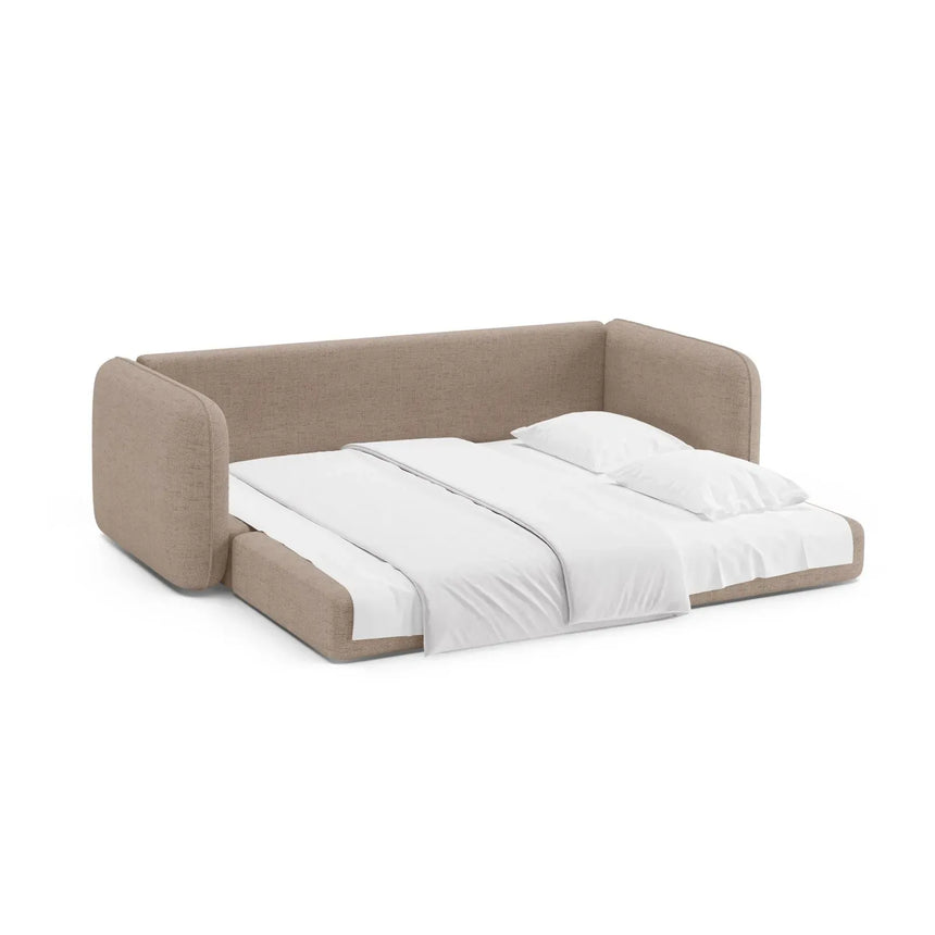 Dormi 3-Sitzer Sofa mit Schlaffunktion, aus Samt oder Strukturstoff, 225x94 cm - ZEN ZONE Furniture