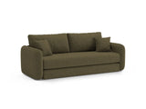 Dormi 3-Sitzer Sofa mit Schlaffunktion, aus Strukturierter Stoff in Grün (Moly 38), 225x94 cm von Micadoni – Bild 5