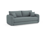 Dormi 3-Sitzer Sofa mit Schlaffunktion, aus Strukturierter Stoff in Hellblau (Moly 74), 225x94 cm von Micadoni – Bild 5
