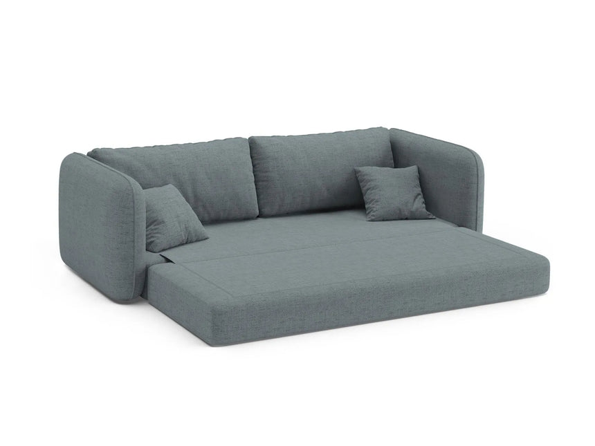 Dormi 3-Sitzer Sofa mit Schlaffunktion, aus Strukturierter Stoff in Hellblau (Moly 74), 225x94 cm von Micadoni – Bild 6