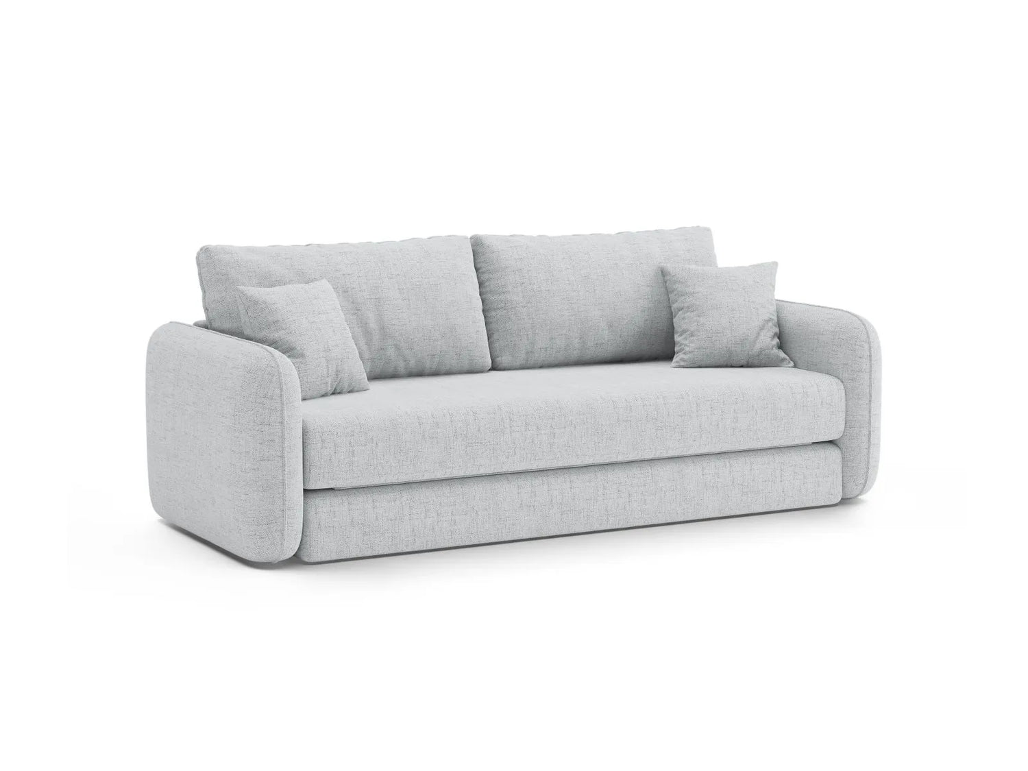 Dormi 3-Sitzer Sofa mit Schlaffunktion, aus Strukturierter Stoff in Hellgrau (Moly 70), 225x94 cm von Micadoni – Bild 5