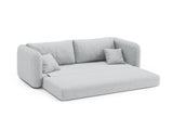 Dormi 3-Sitzer Sofa mit Schlaffunktion, aus Strukturierter Stoff in Hellgrau (Moly 70), 225x94 cm von Micadoni – Bild 6