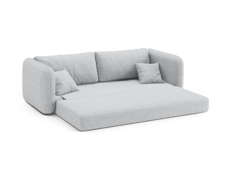 Dormi 3-Sitzer Sofa mit Schlaffunktion, aus Strukturierter Stoff in Hellgrau (Moly 70), 225x94 cm von Micadoni – Bild 6